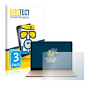 3x BROTECT AirGlass Matte Glass Screen Protector for Microsoft Surface Laptop Go 2 Business 12.4
