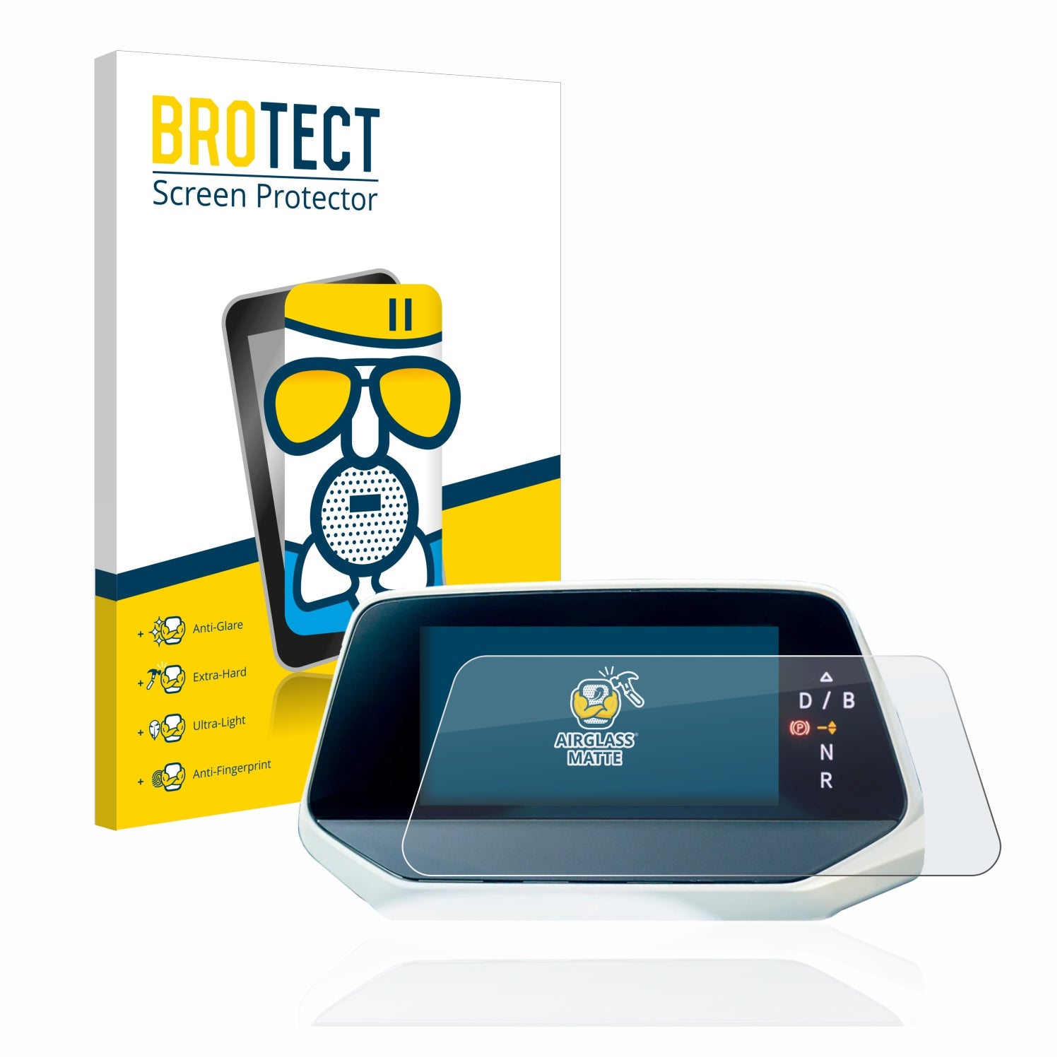 brotect Pellicola Protettiva Vetro per Volkswagen ID.4 pro performance (2024) Protezione Schermo (3 Pezzi) [Durezza Estrema 9H, Chiaro