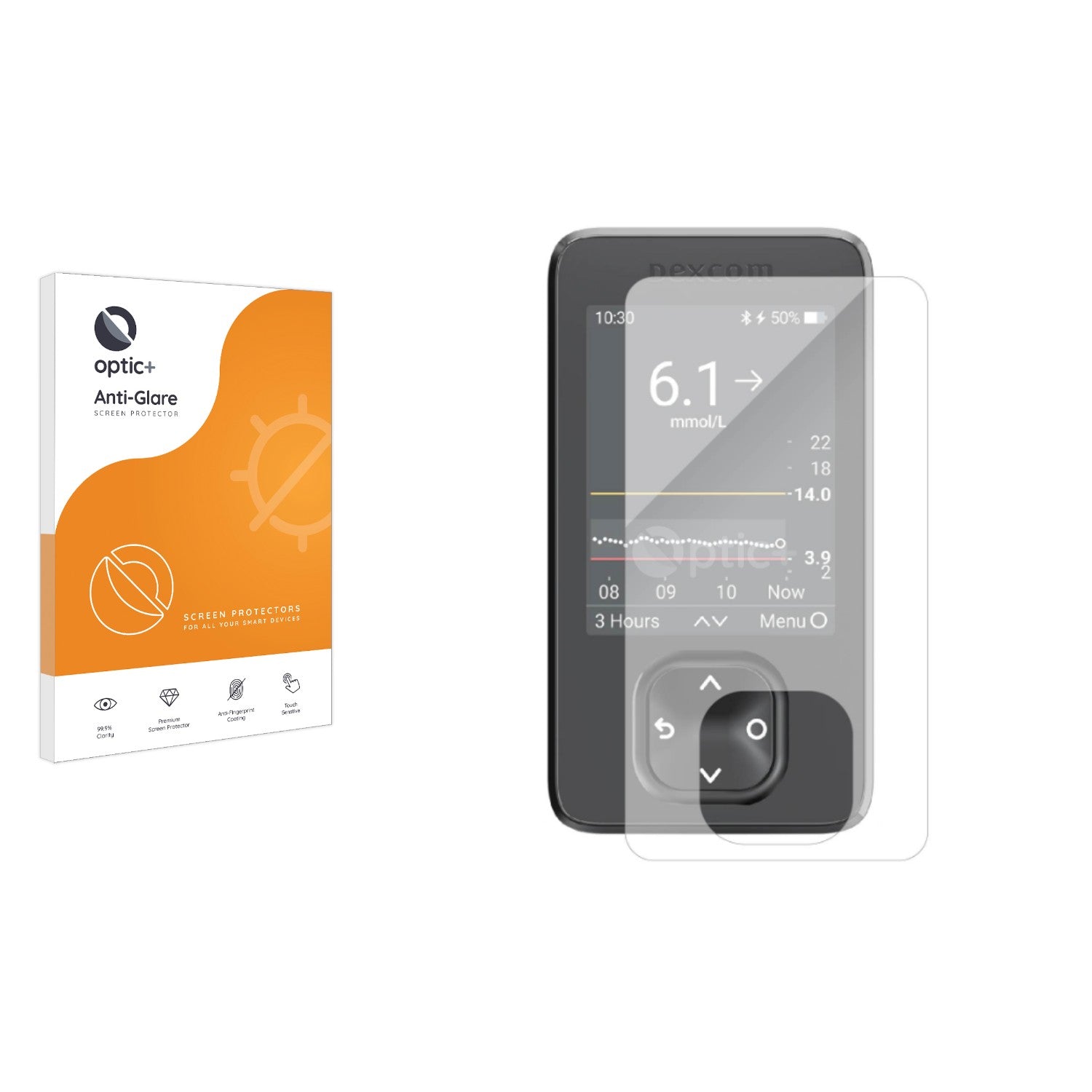 Optic+ Anti-Glare Screen Protector for Dexcom G7 CGM - ScreenShield