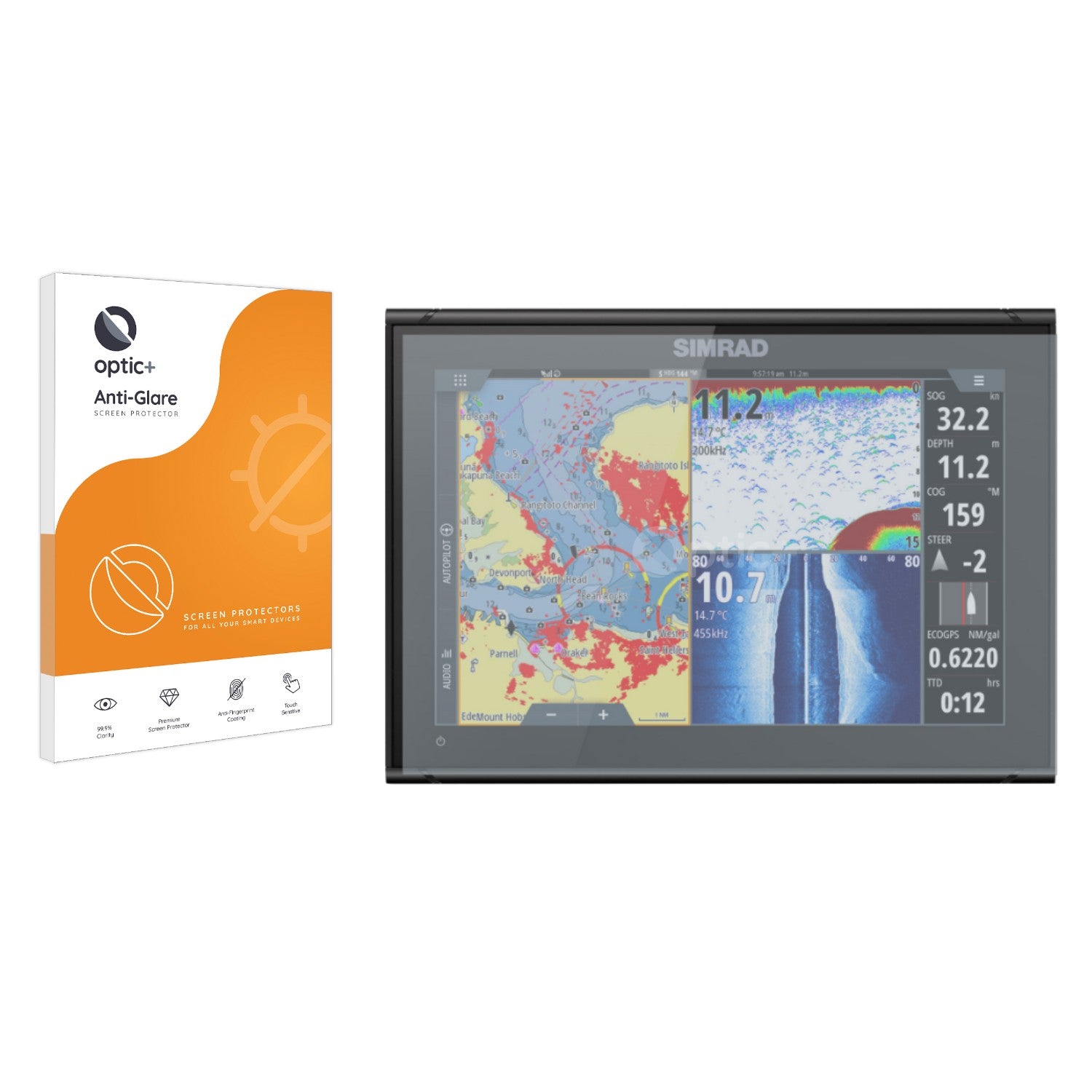 Optic+ Anti-Glare Screen Protector for Simrad GO 12 XSE - ScreenShield