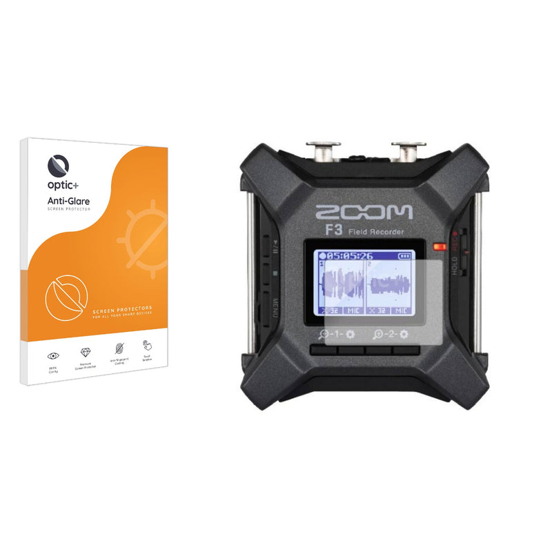 Optic+ Anti-Glare Screen Protector for Zoom F3 field recorder