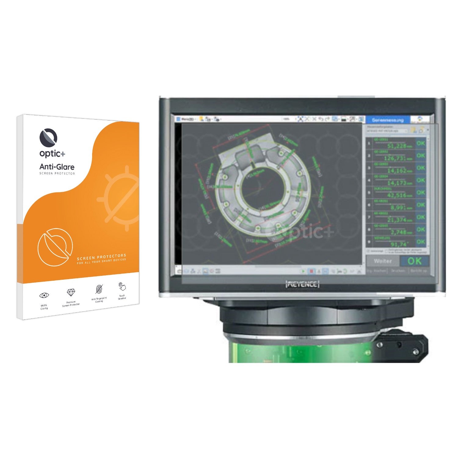 Optic+ Anti-Glare Screen Protector for Keyence IM-8030 Display ...