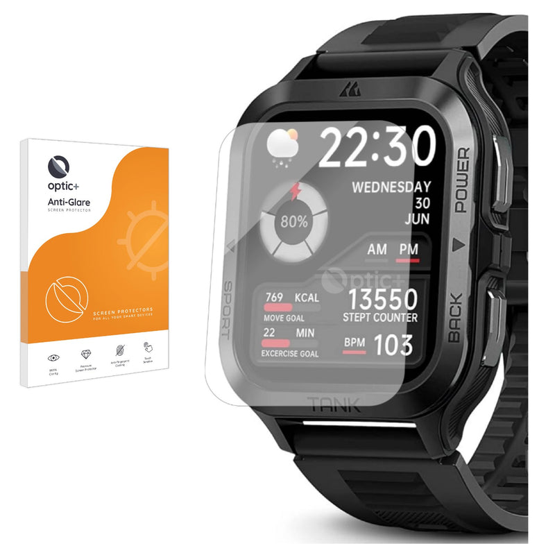 Optic+ Anti-Glare Screen Protector for Tesofit Smartwatch 1.85"