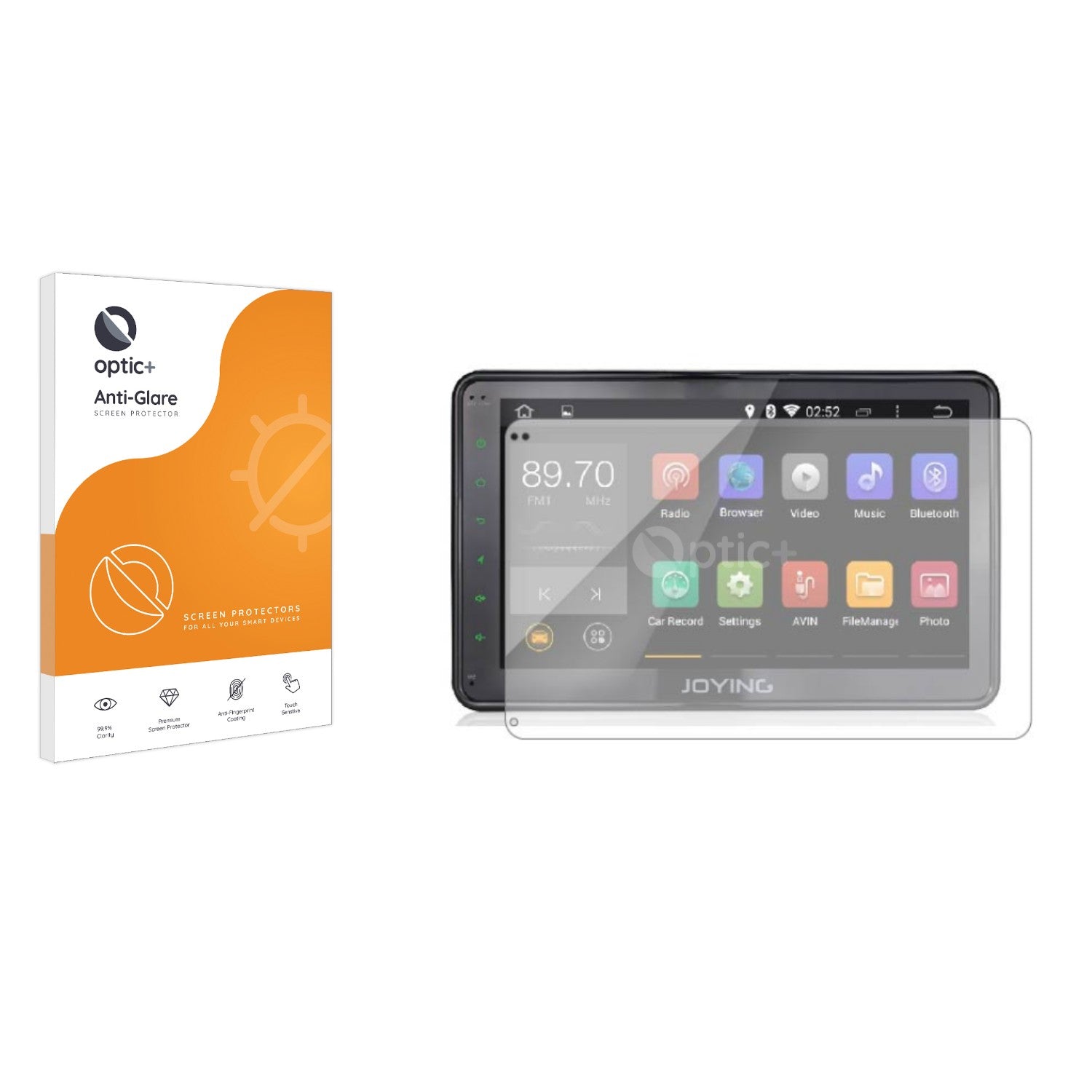 Optic+ Anti-Glare Screen Protector for Joying 4G Car Radio 10.25 ...