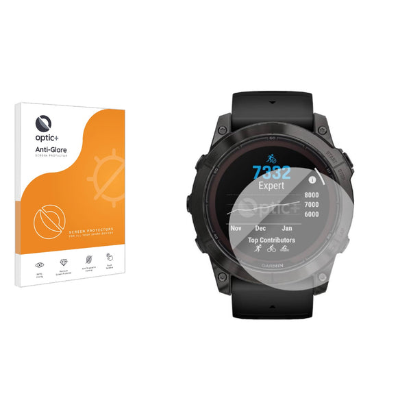 Optic+ Anti-Glare Screen Protector for Garmin Fenix 7X Pro Solar (51 mm)