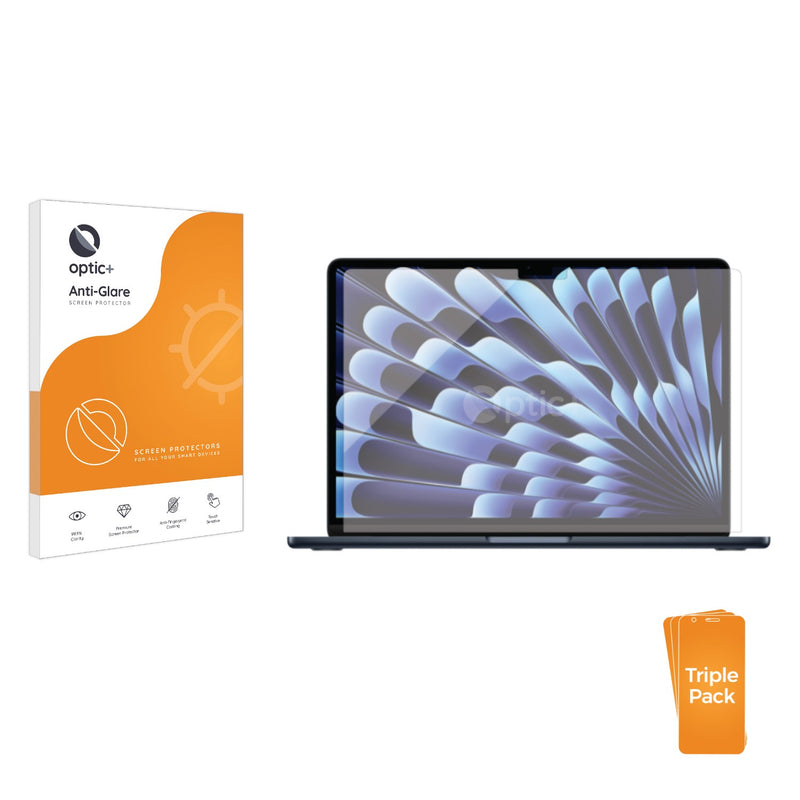 3pk Optic+ Anti-Glare Screen Protectors for Apple MacBook Air 13