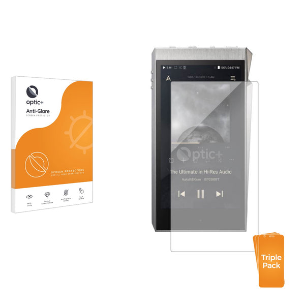 3pk Optic+ Anti-Glare Screen Protectors for Astell&Kern A&ultima  SP2000T