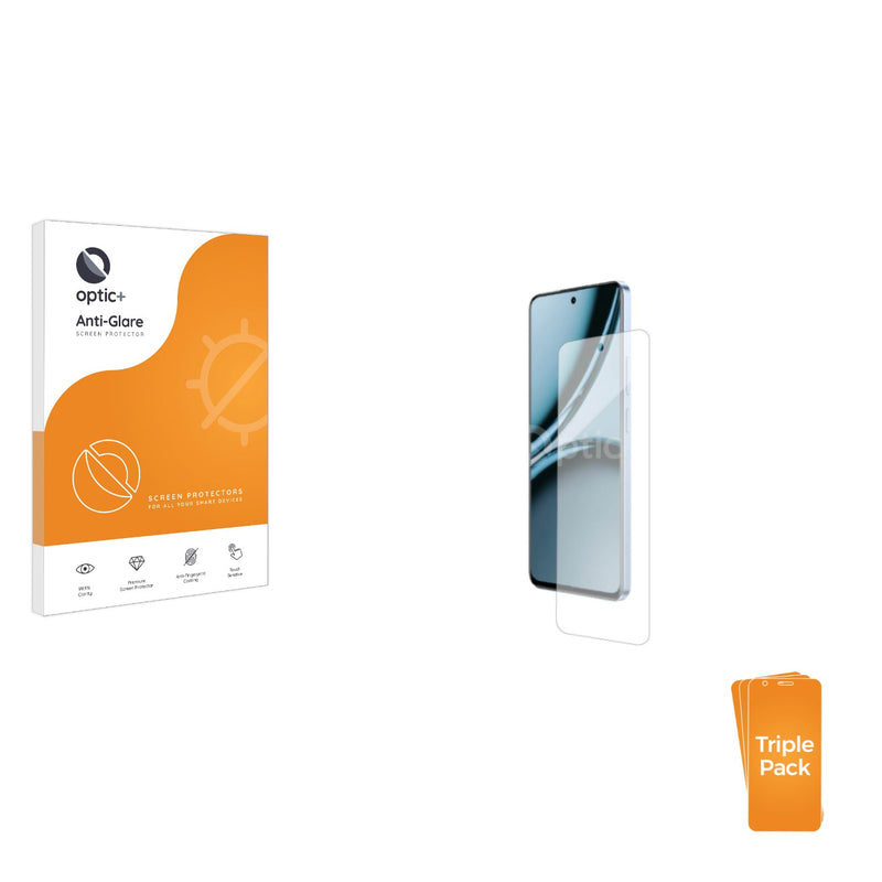 3pk Optic+ Anti-Glare Screen Protectors for realme Narzo 70