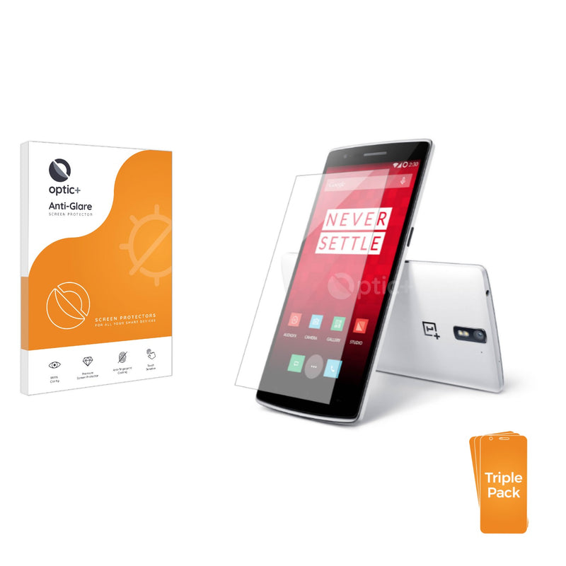 3pk Optic+ Anti-Glare Screen Protectors for OnePlus One