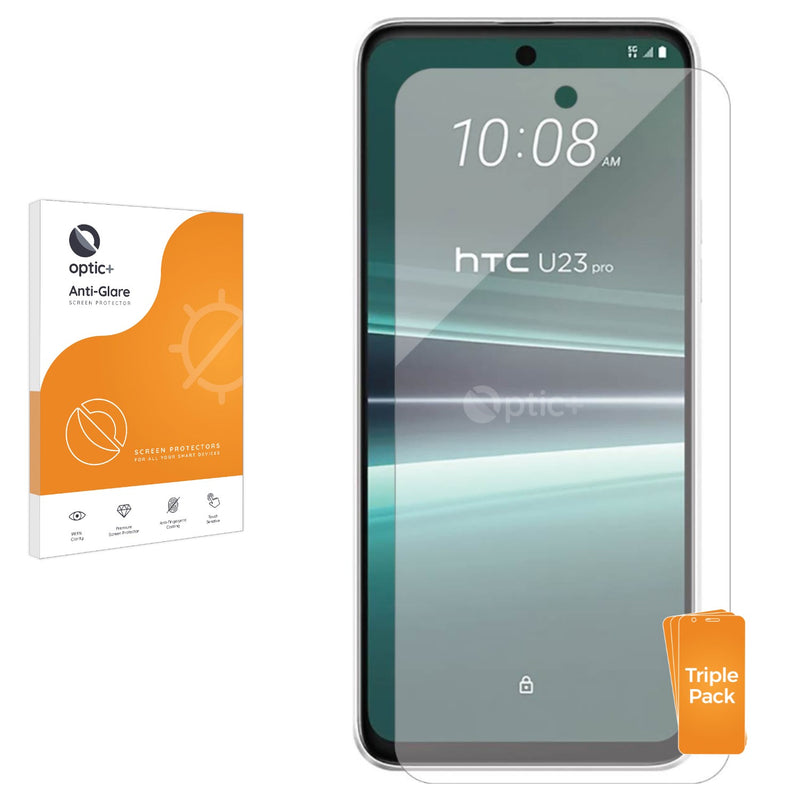 3pk Optic+ Anti-Glare Screen Protectors for HTC U23 Pro