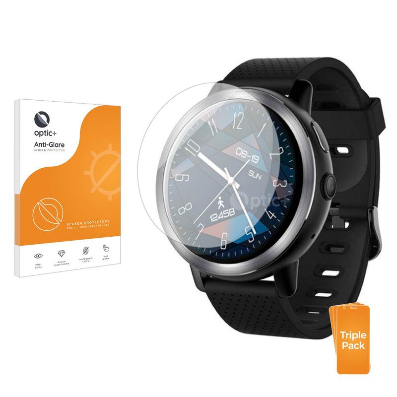 3pk Optic+ Anti-Glare Screen Protectors for Lemfo Smartwatch 1.39in