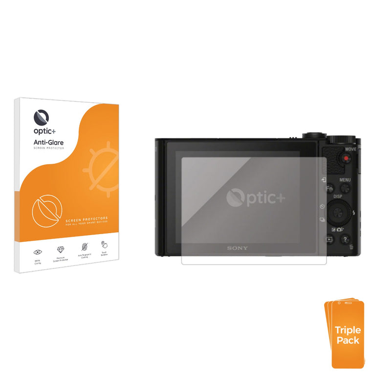 3pk Optic+ Anti-Glare Screen Protectors for Sony Cyber-Shot DSC-WX500