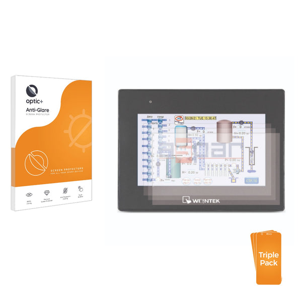 3-pack of Anti-Glare Screen Protectors for Weintek cMT2078x
