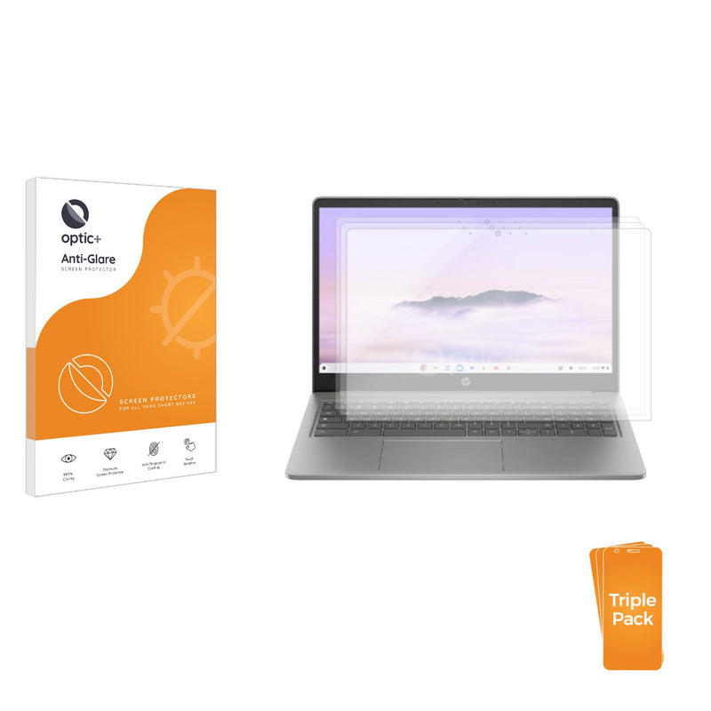 3-pack of Anti-Glare Screen Protectors for HP Chromebook Plus 15a-nb