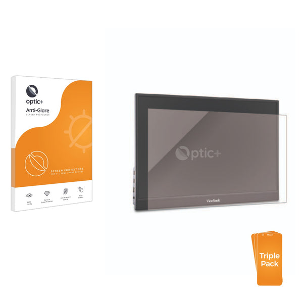 3pk Optic+ Anti-Glare Screen Protectors for ViewSonic VX1755