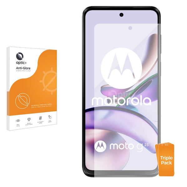 3pk Optic+ Anti-Glare Screen Protectors for Motorola Moto G23