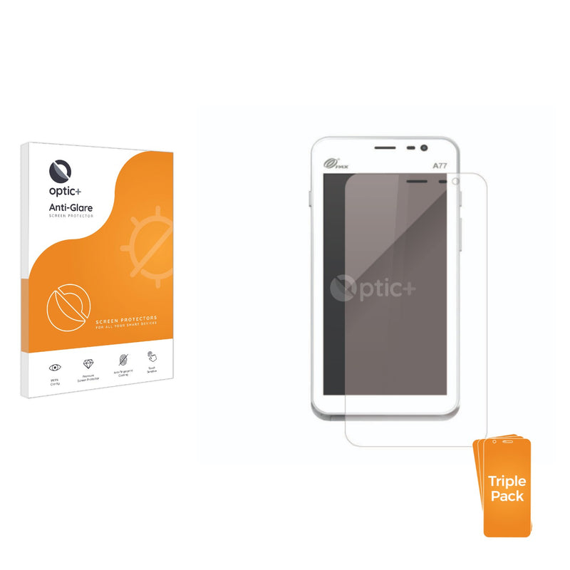 3pk Optic+ Anti-Glare Screen Protectors for PAX A77