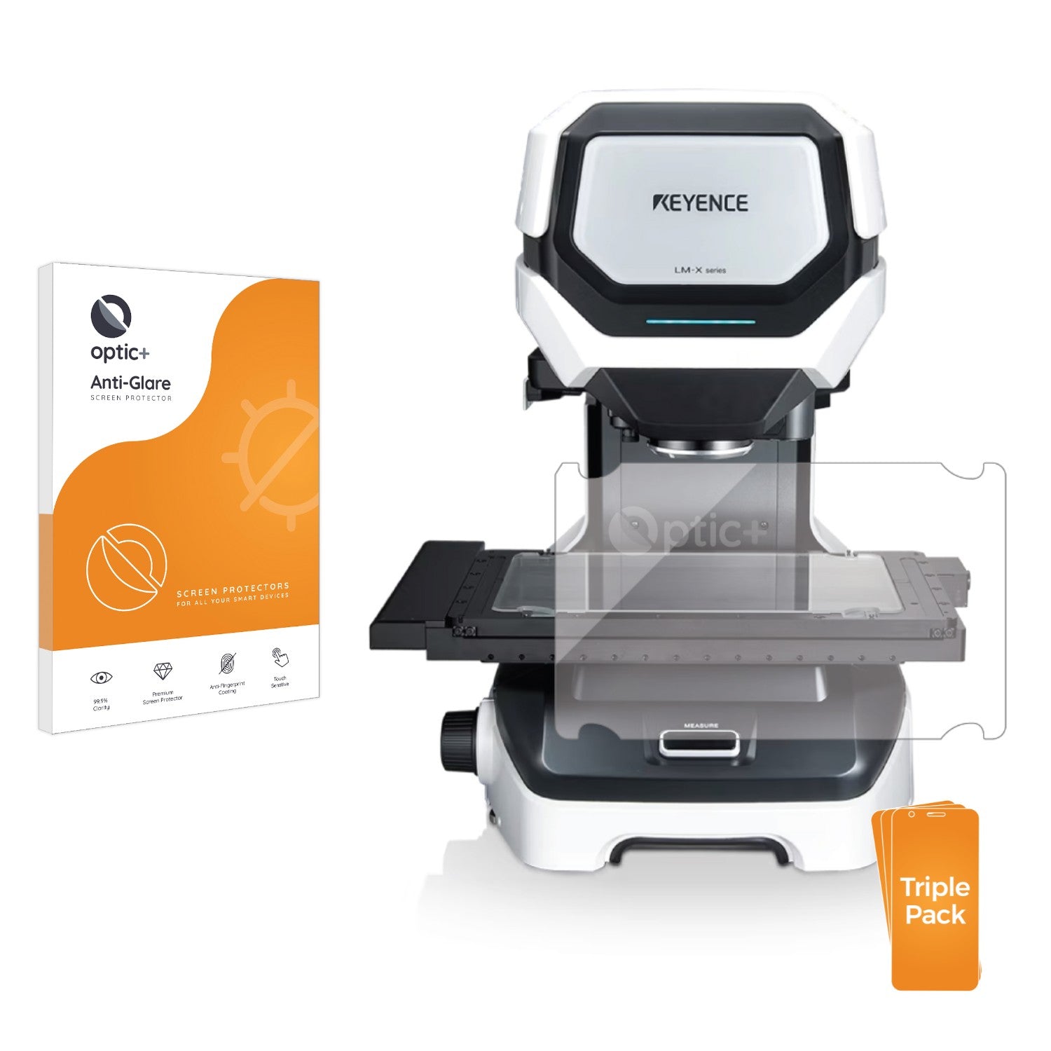 3pk Optic+ Anti-Glare Screen Protectors for Keyence LM-X Series (Glass ...