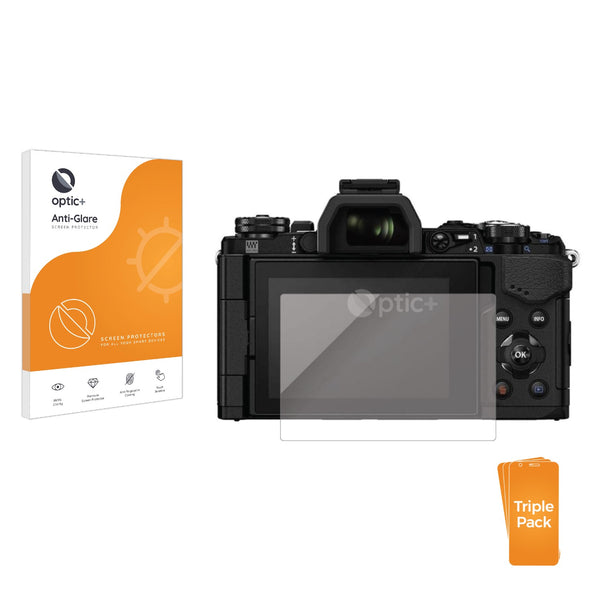 3pk Optic+ Anti-Glare Screen Protectors for Olympus OM-D E-M1 Mark III