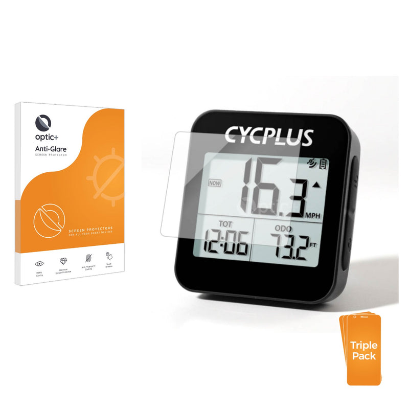 3pk Optic+ Anti-Glare Screen Protectors for Cycplus GPS G1