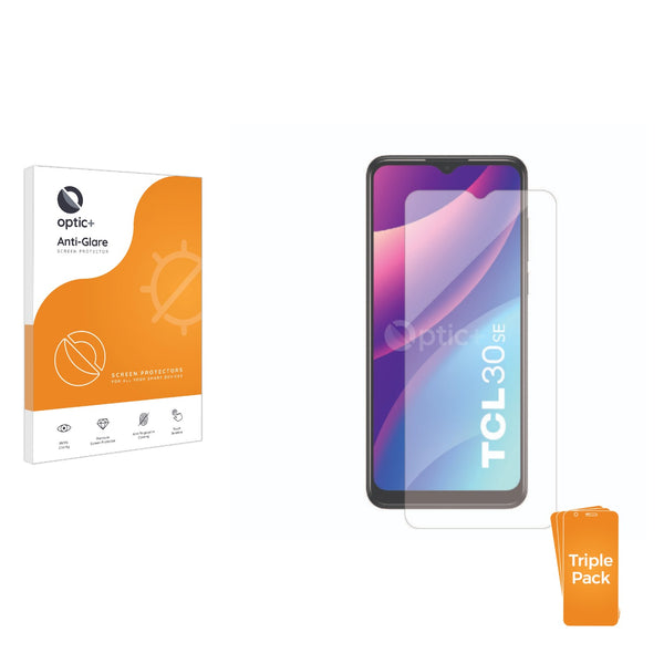 3pk Optic+ Anti-Glare Screen Protectors for TCL 30 SE