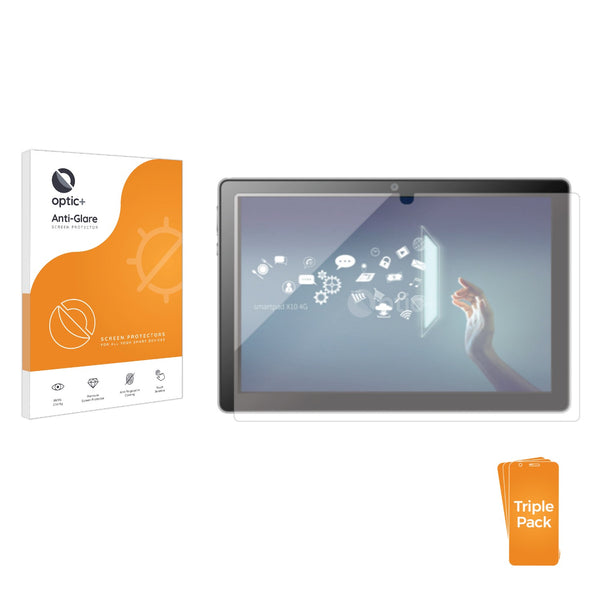 3pk Optic+ Anti-Glare Screen Protectors for Mediacom SmartPad X10 4G