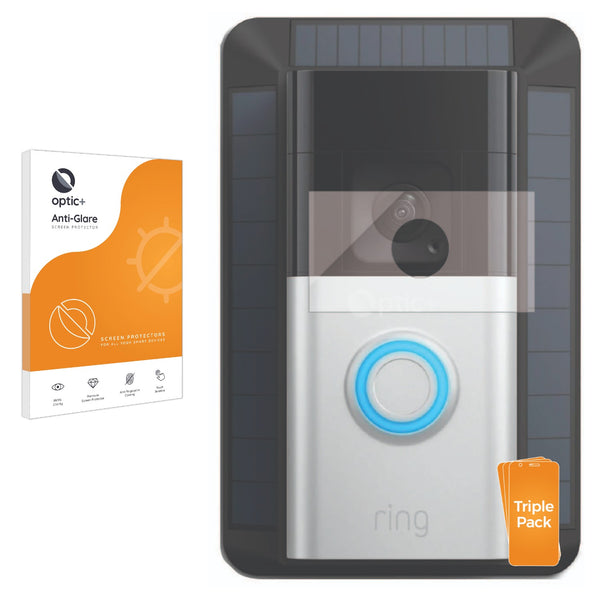 3pk Optic+ Anti-Glare Screen Protectors for Ring Video Doorbell Plus