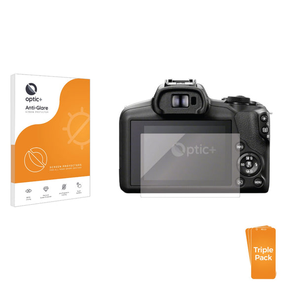 3pk Optic+ Anti-Glare Screen Protectors for Canon EOS R100