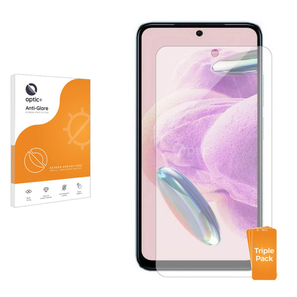 3pk Optic+ Anti-Glare Screen Protectors for Xiaomi Redmi Note 12S