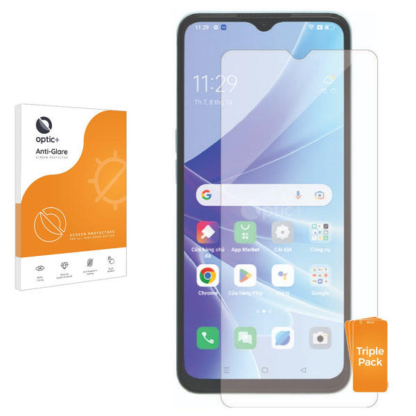 3pk Optic+ Anti-Glare Screen Protectors for Oppo A77s