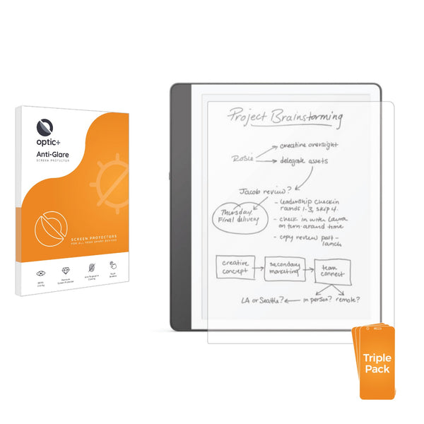 3-pack of Anti-Glare Screen Protectors for Amazon Kindle Scribe (2024)