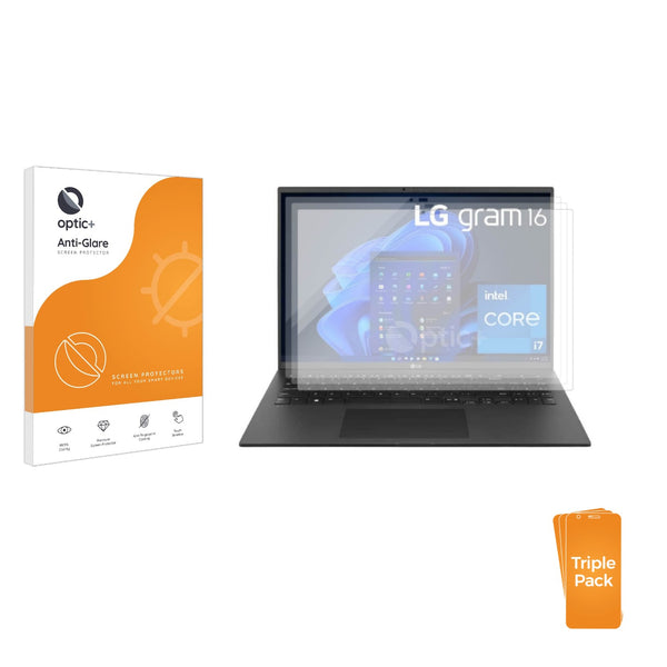 3-pack of Anti-Glare Screen Protectors for LG gram Pro 16 2025