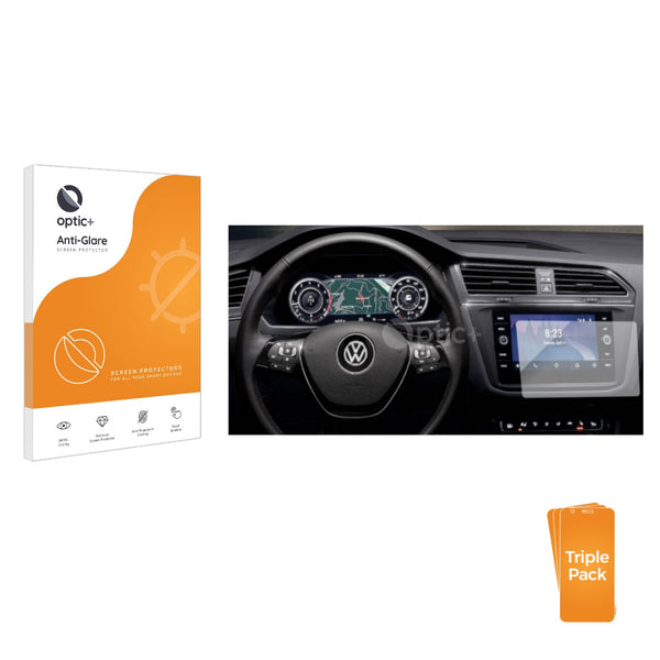 3pk Optic+ Anti-Glare Screen Protectors for Volkswagen Golf 8 Digital Cockpit 10.25