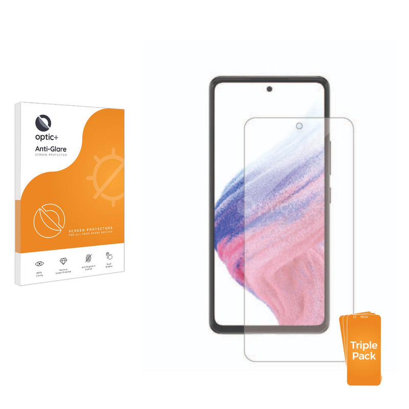 3pk Optic+ Anti-Glare Screen Protectors for Samsung Galaxy A53 5G