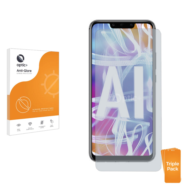 3pk Optic+ Anti-Glare Screen Protectors for Huawei Mate 20 lite