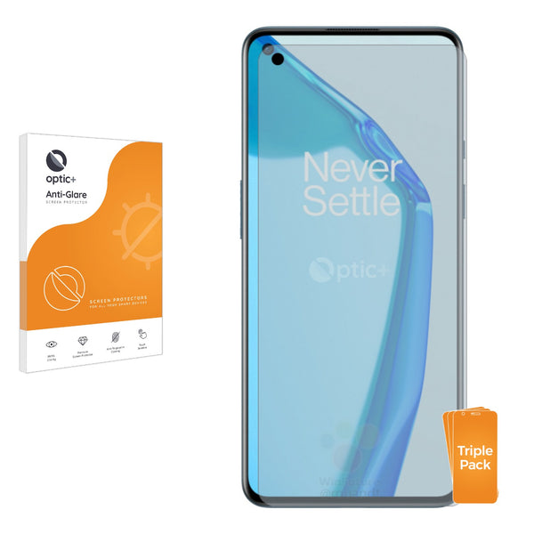 3pk Optic+ Anti-Glare Screen Protectors for OnePlus 9