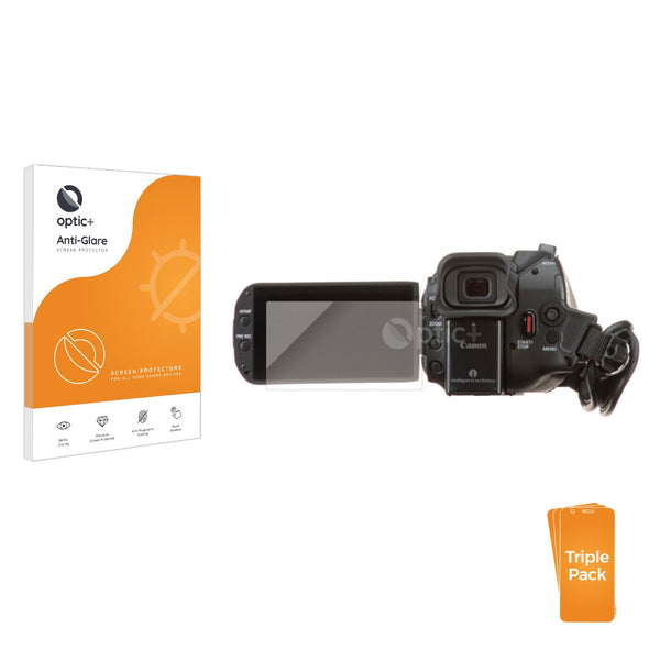 3pk Optic+ Anti-Glare Screen Protectors for Canon Vixia HF G70