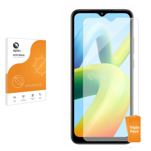 3pk Optic+ Anti-Glare Screen Protectors for Xiaomi Redmi A1 Plus