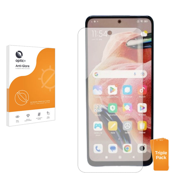 3pk Optic+ Anti-Glare Screen Protectors for Xiaomi Redmi Note 12 Pro 4G