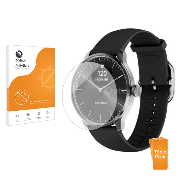 3pk Optic+ Anti-Glare Screen Protectors for Withings ScanWatch Light