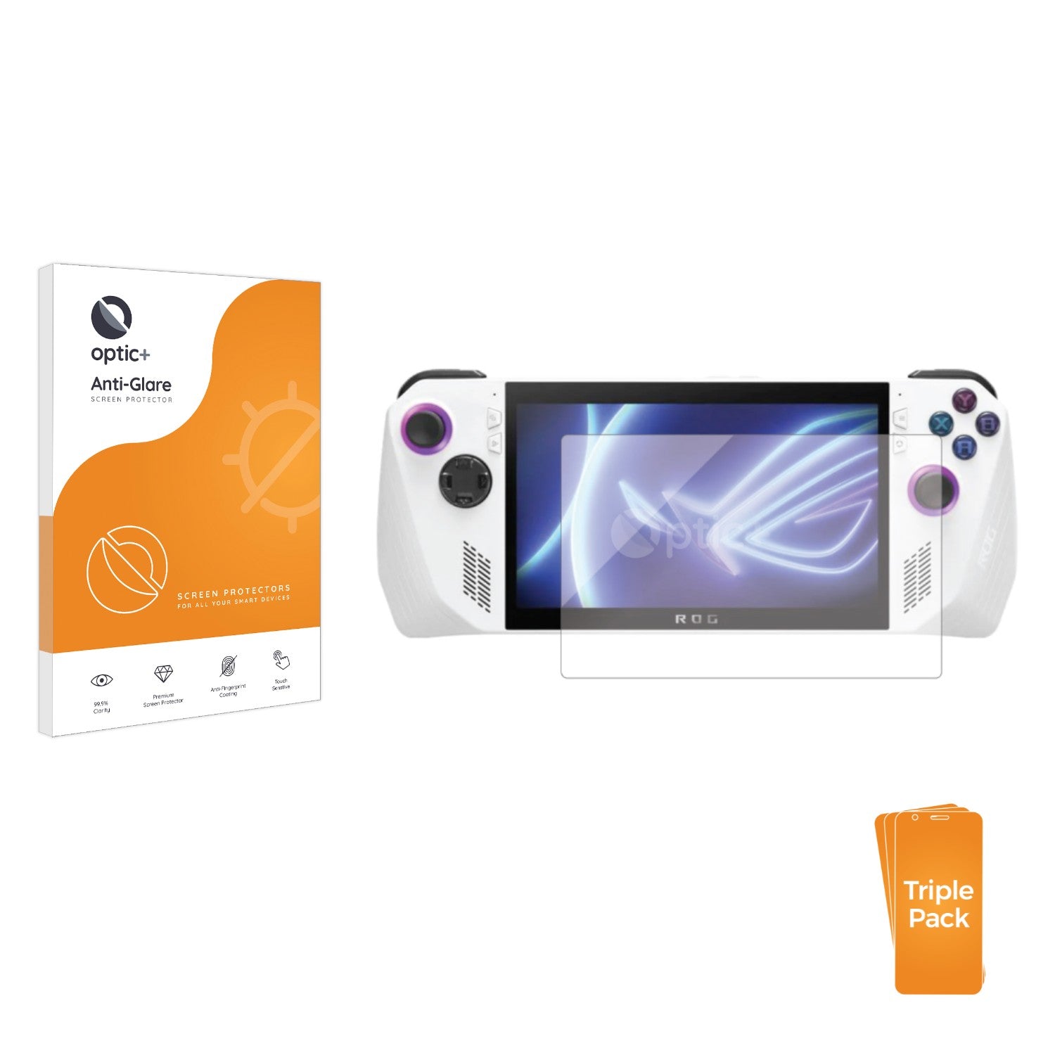 3pk Optic+ Anti-Glare Screen Protectors for ROG Ally Gaming Handheld ...