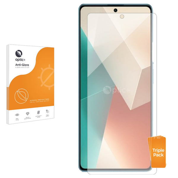 3pk Optic+ Anti-Glare Screen Protectors for Xiaomi Redmi 13C