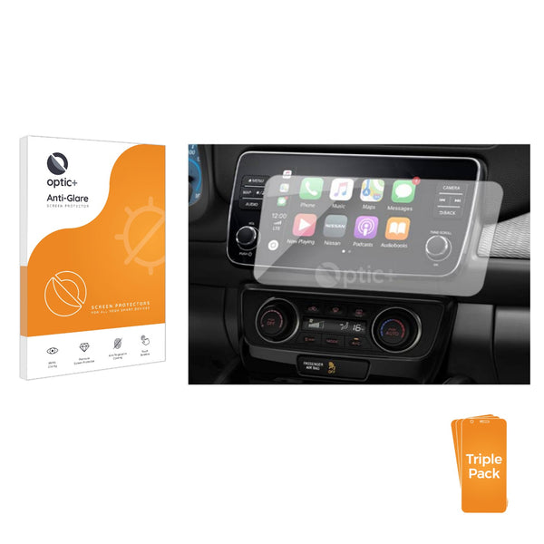 3pk Optic+ Anti-Glare Screen Protectors for Nissan Leaf 2 Infotainment System