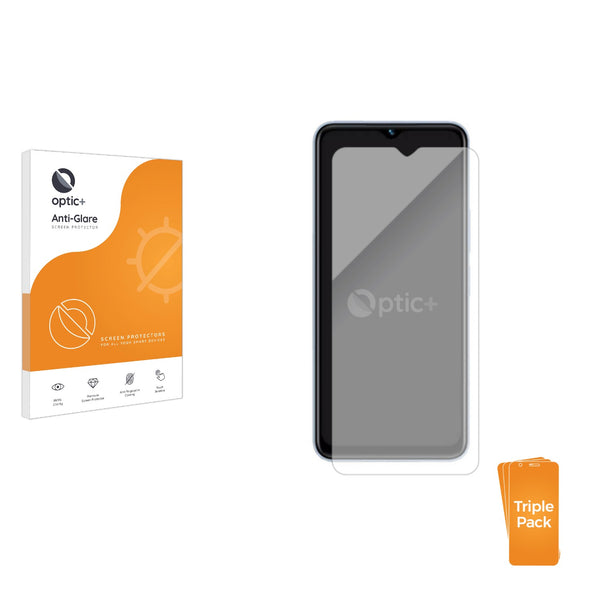 3pk Optic+ Anti-Glare Screen Protectors for Vivo Y22s