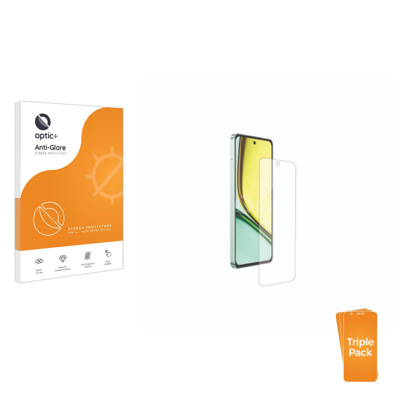 3pk Optic+ Anti-Glare Screen Protectors for realme 12 Lite