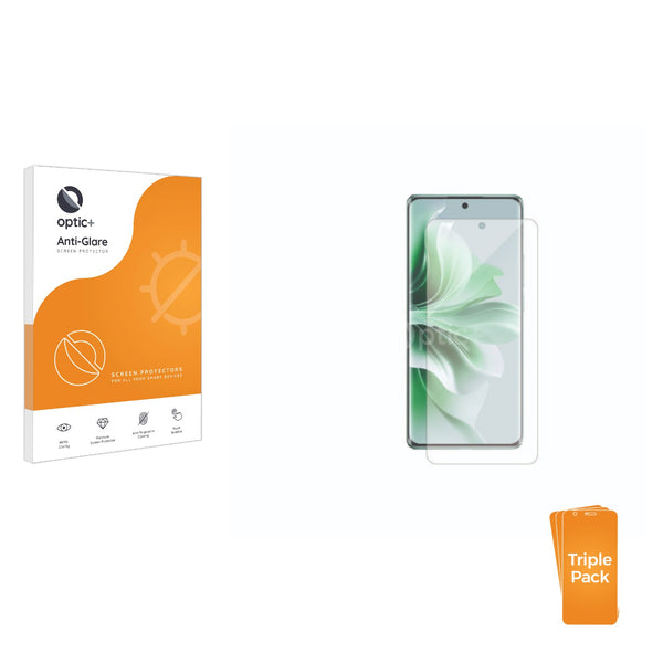 3pk Optic+ Anti-Glare Screen Protectors for Oppo Reno 11 F