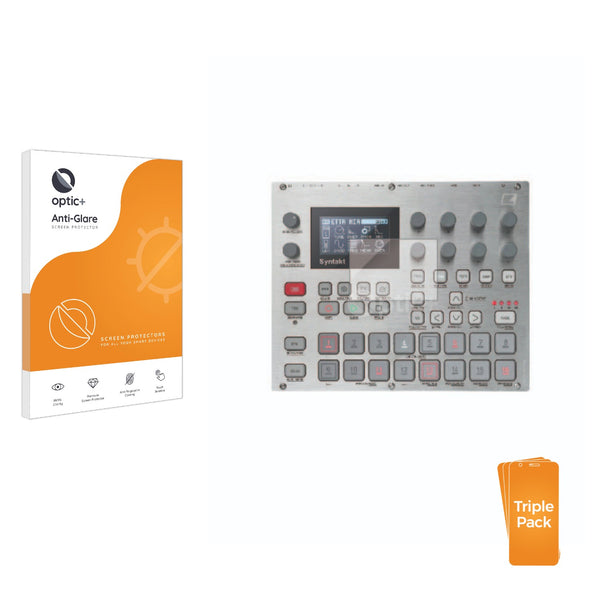 3pk Optic+ Anti-Glare Screen Protectors for Elektron Syntakt E25 Remix Edition