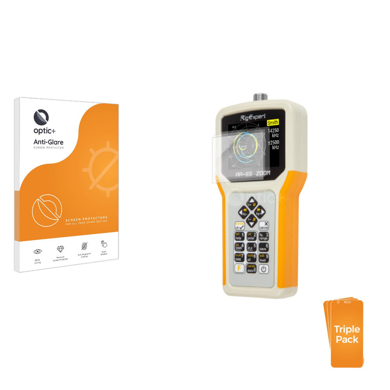 3-pack of Anti-Glare Screen Protectors for RigExpert AA-55 Zoom