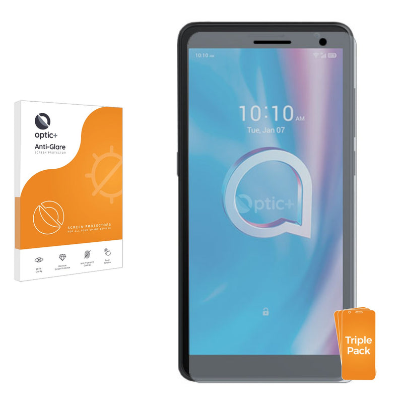 3pk Optic+ Anti-Glare Screen Protectors for Alcatel 1B 2020