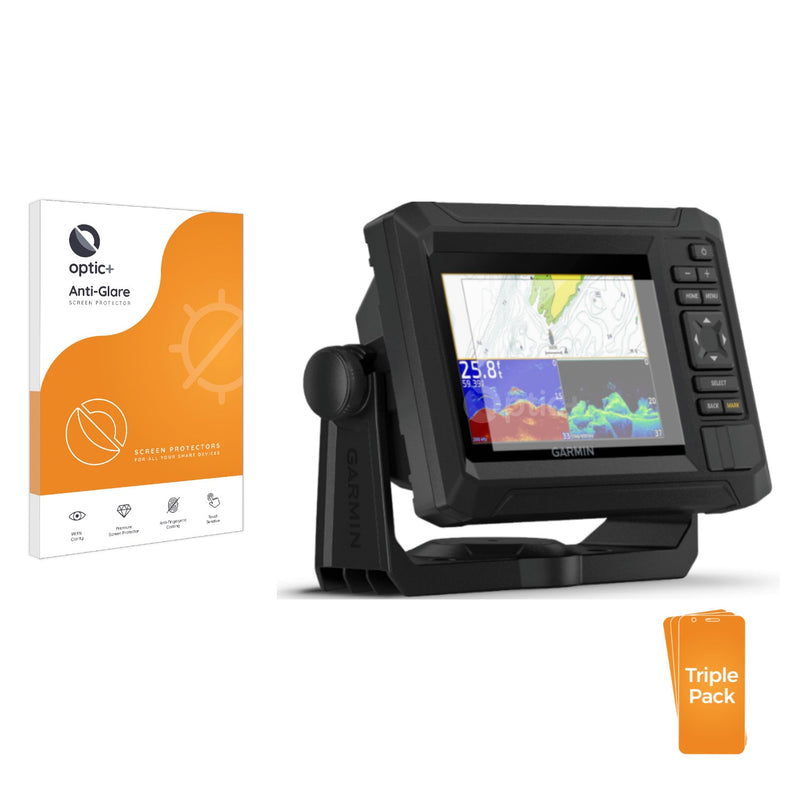 3pk Optic+ Anti-Glare Screen Protectors for Garmin ECHOMAP UHD2 5